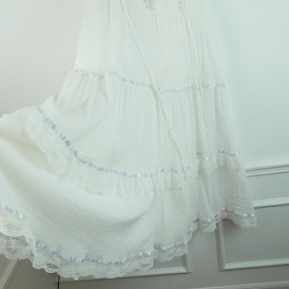 Unif Bobbin Dress Size XL Tiered Cottagecore Fairy Dollette Milkmaid Dainty Midi - Picture 7 of 14